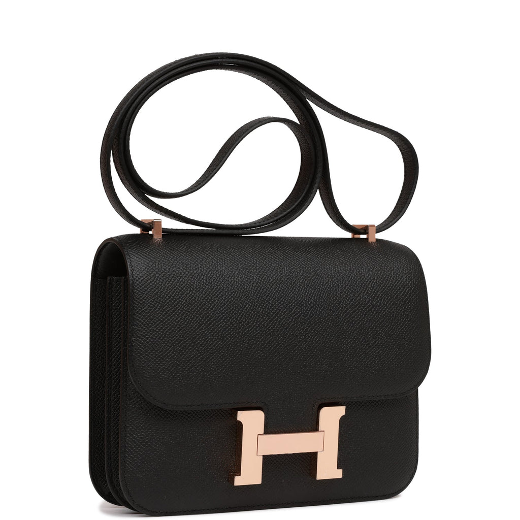 Hermès Constance 18 Noir (Black) Epsom Rose Gold Hardware RGHW — The French  Hunter