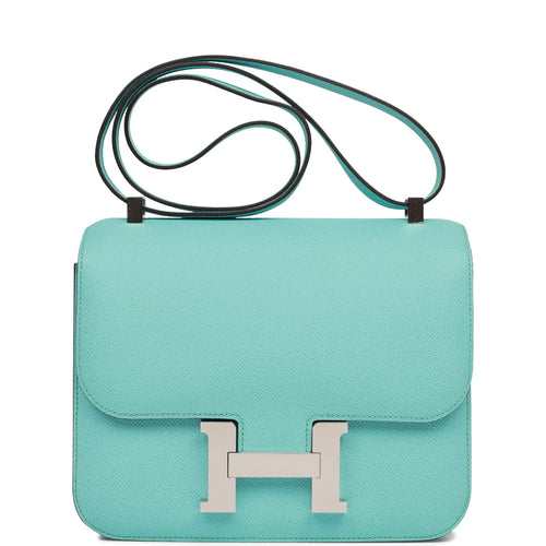 Hermes Constance 24 Bleu Atoll Epsom Palladium Hardware