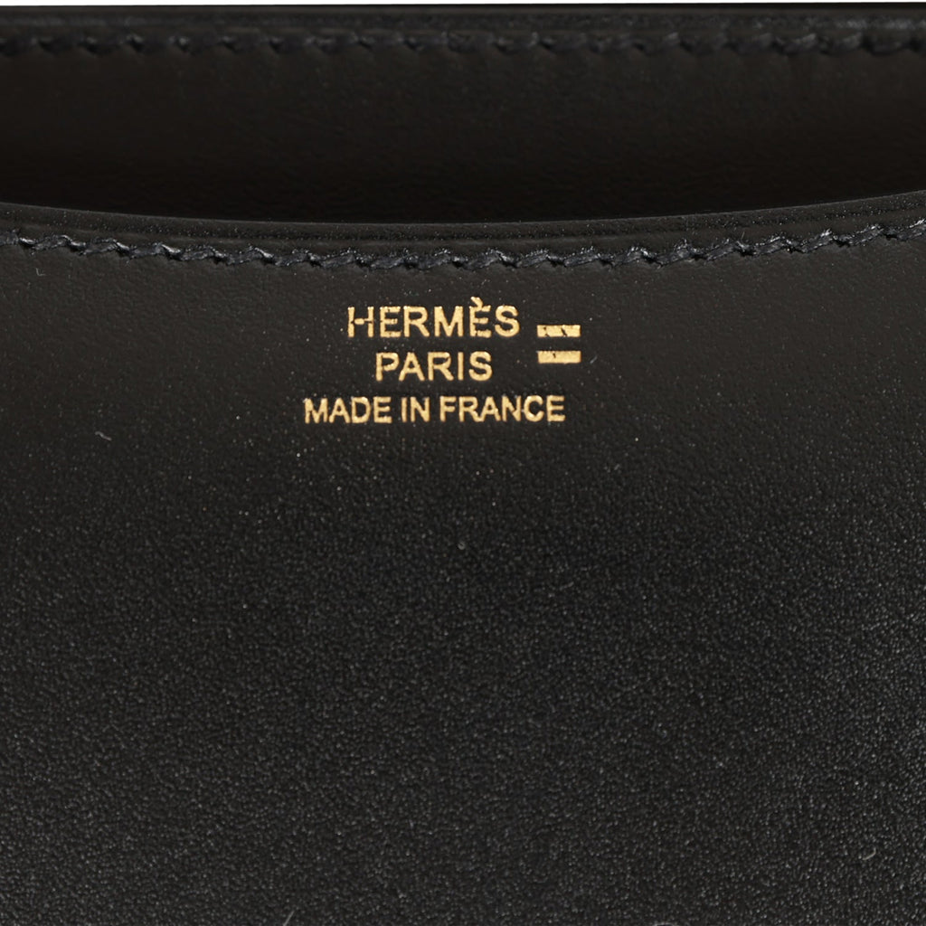Hermes Constance 18 Black Noir Evercalf Palladium Hardware