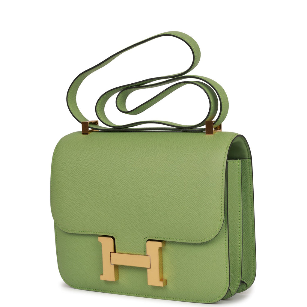 🌱 Dreamy Constance 24 in Vert Criquet Epsom leather, GHW. 🍀 Summon your  inner fashion it-girl with this brand new 2020 color! 💚💭 . . . .  #hermes, By Ginza Xiaoma