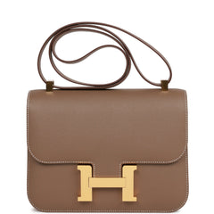 HERMES Epsom Constance 24 Etoupe - JewelryReluxe