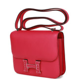 Hermes Constance 18 Rose Mexico Epsom and Alligator Palladium Hardware