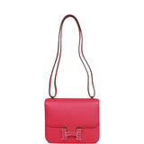 Hermes Constance 18 Rose Mexico Epsom and Alligator Palladium Hardware