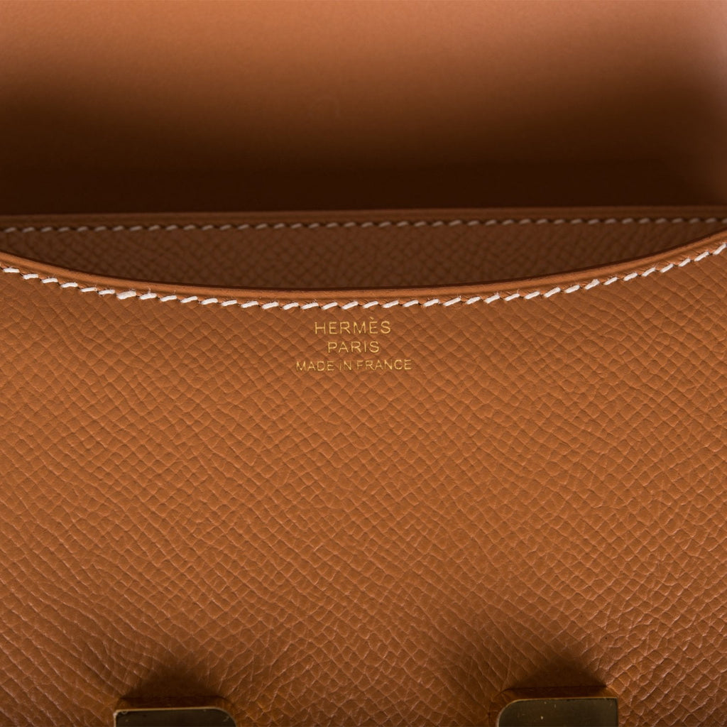 [Pre-order] HERMES CONSTANCE 18CM (STAMP U) GOLD COLOR EPSOM LEATHER, GOLD  HARDWARE, WITH DUST COVER & BOX