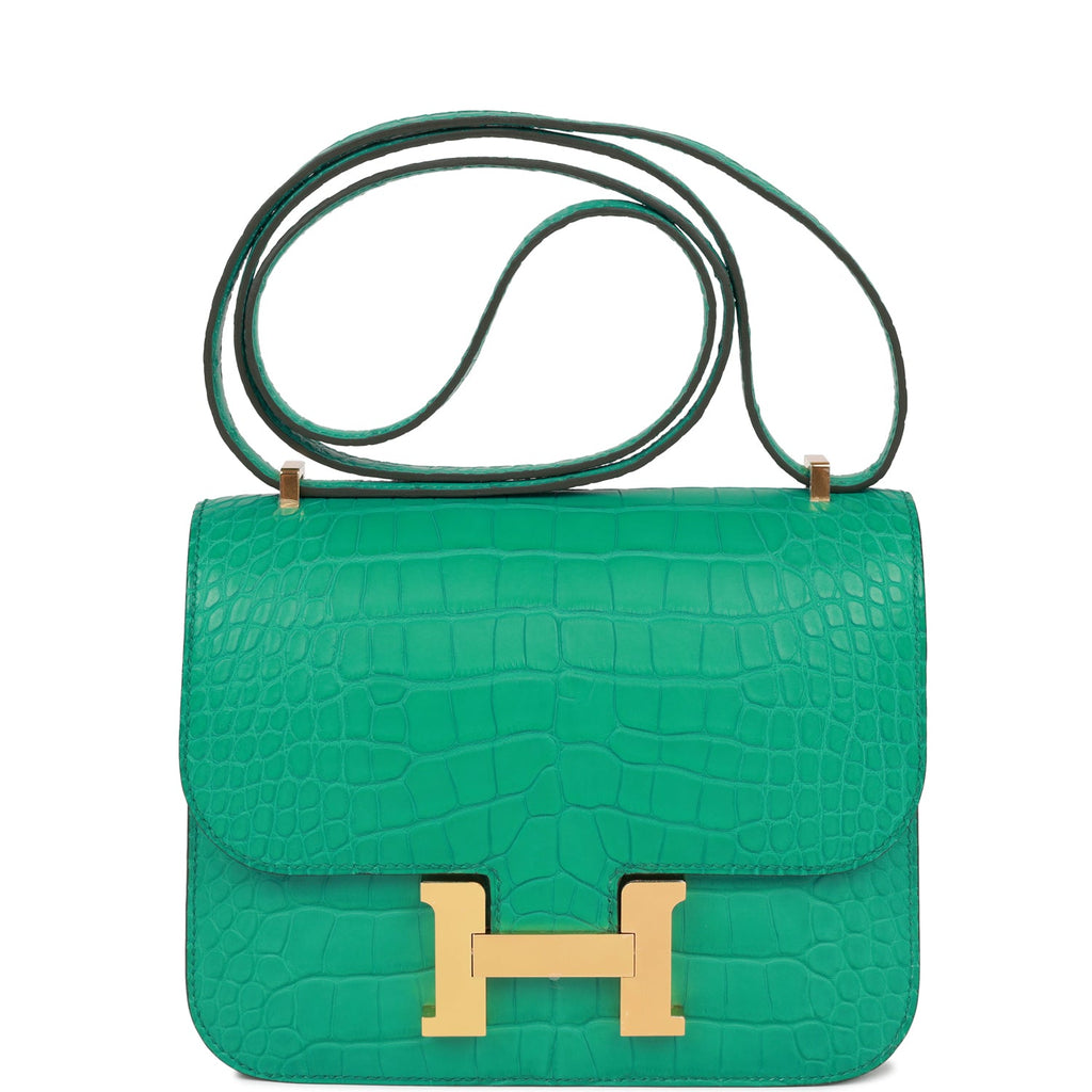My favourite 💚Vert Jade💚 Hermes mini Constance Vert Jade shinny
