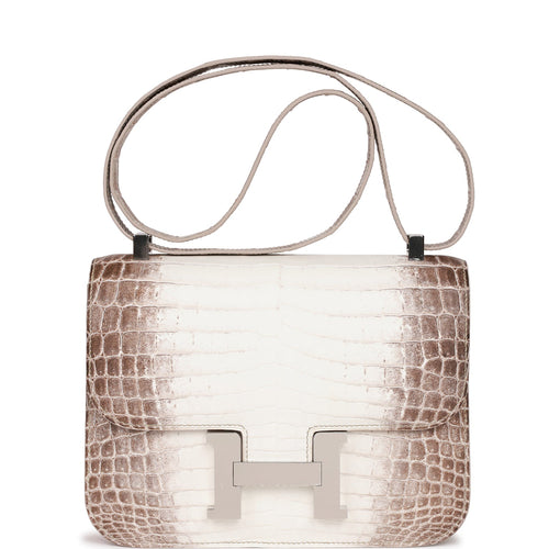 Hermes Constance 1-24 Himalaya Matte Niloticus Crocodile Palladium Hardware