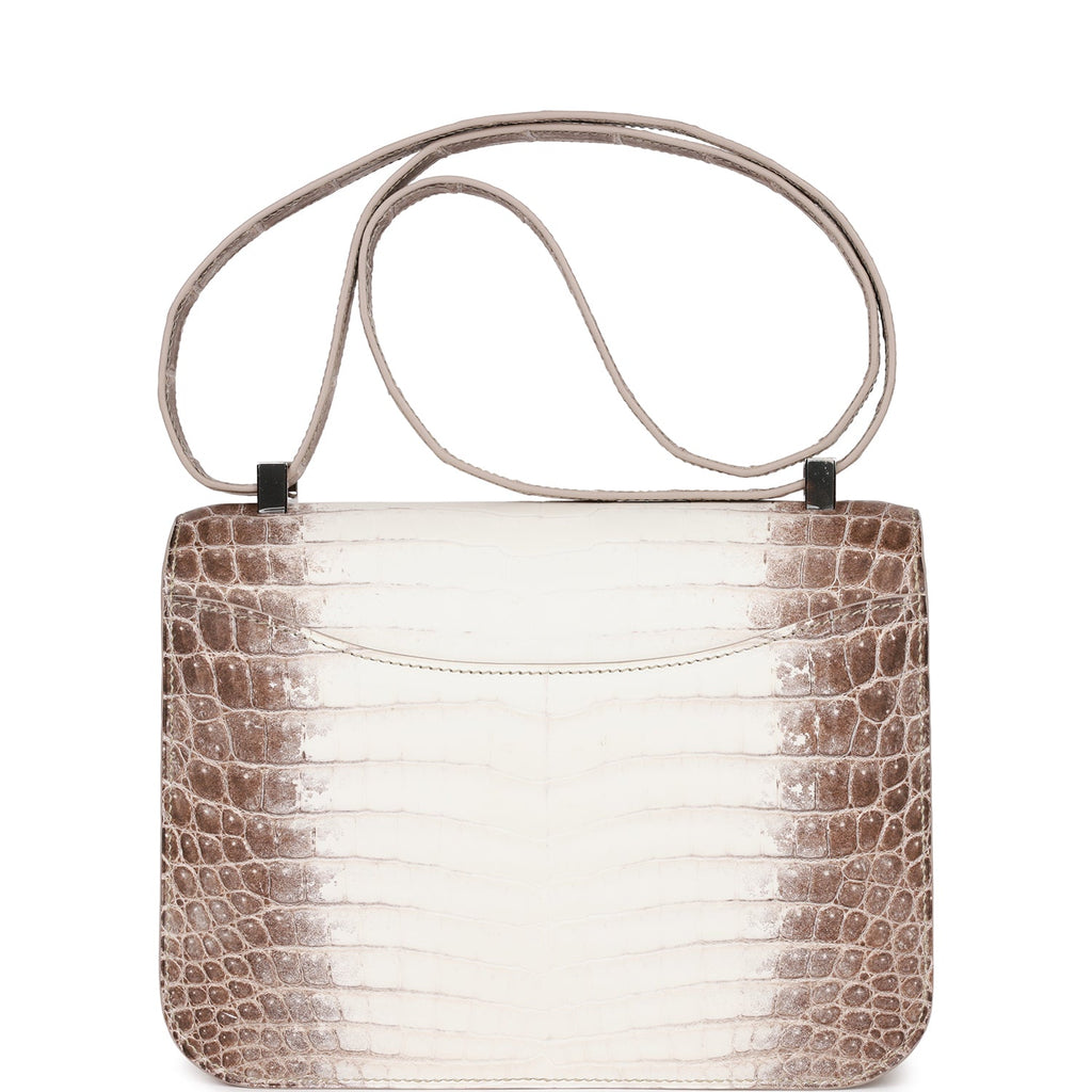 Hermes Constance 1-24 Himalaya Matte Niloticus Crocodile Palladium Har