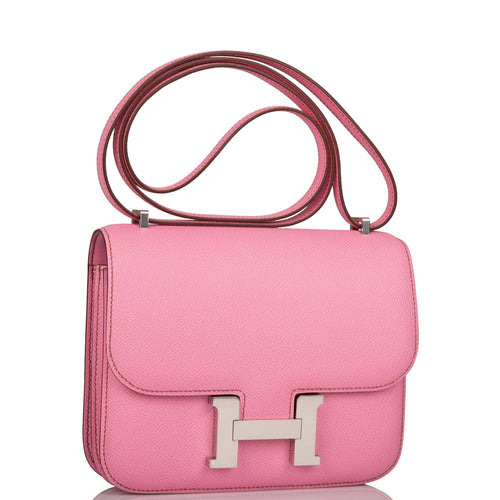 Hermes Constance 18 Bubblegum Epsom Palladium Hardware