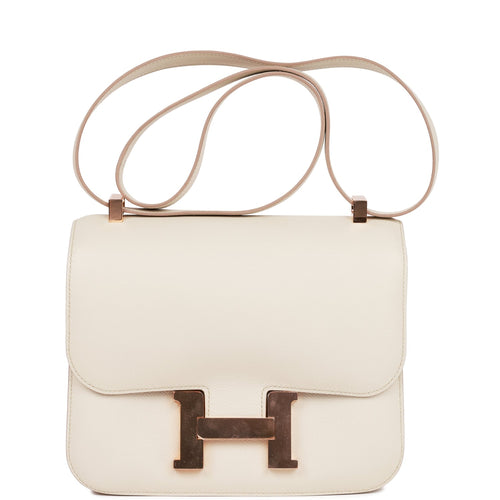 Hermes Constance 24 Gris Perle Evercolor Rose Gold Hardware