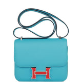 Hermes Constance 18 Bleu du Nord Epsom Palladium Hardware