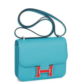 Hermes Constance 18 Bleu du Nord Epsom Palladium Hardware