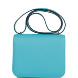 Hermes Constance 18 Bleu du Nord Epsom Palladium Hardware