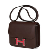 Hermes Constance 18 Rouge Sellier Epsom Palladium Hardware