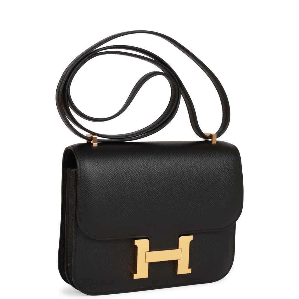Hermes Constance Bag 18 Black Epsom Gold Hardware New w/ Box – Mightychic