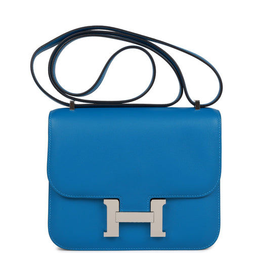 Hermes Constance 18 Mykonos Verso Evercolor Palladium Hardware