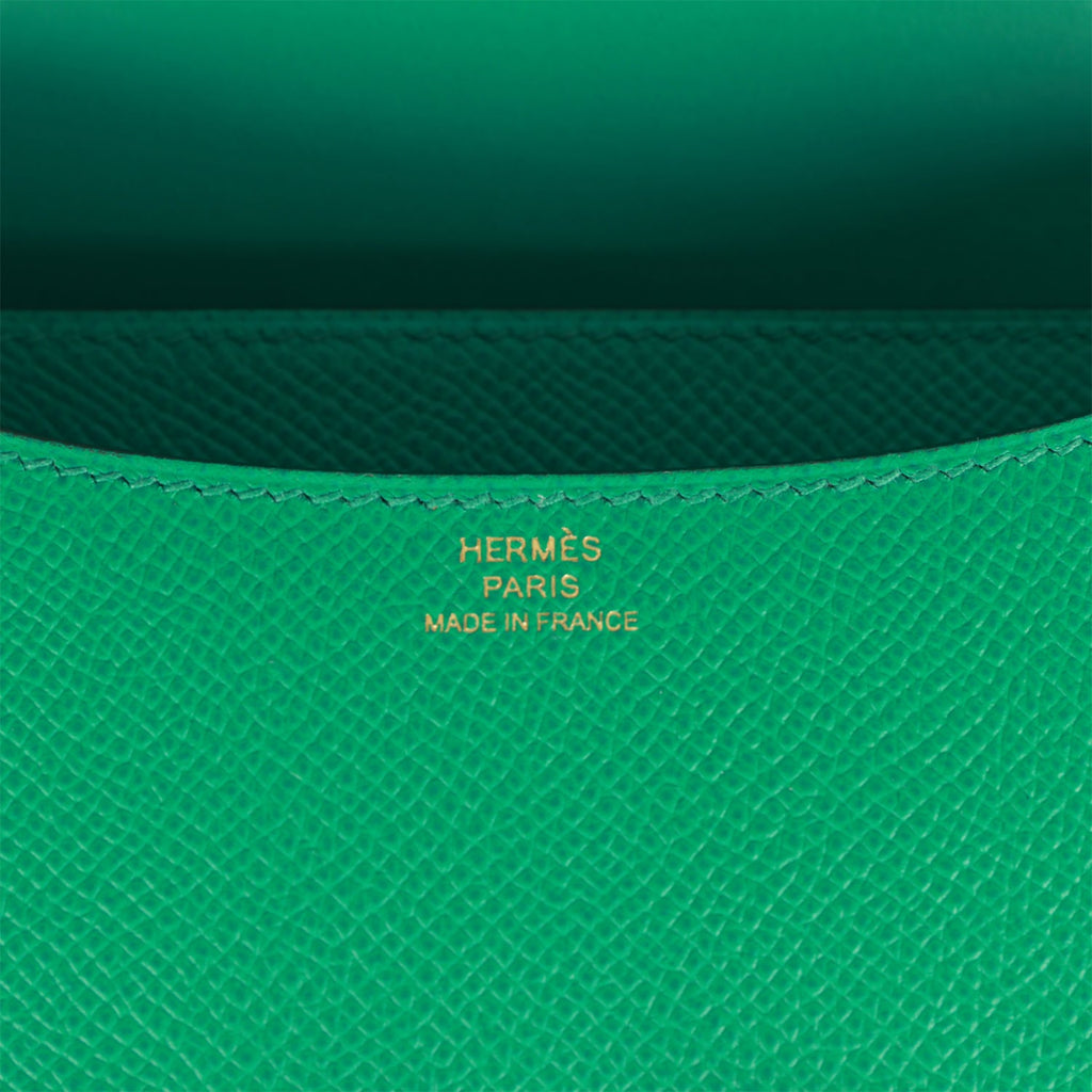 Hermès Constance 18 Vert Criquet Epsom Gold Hardware GHW