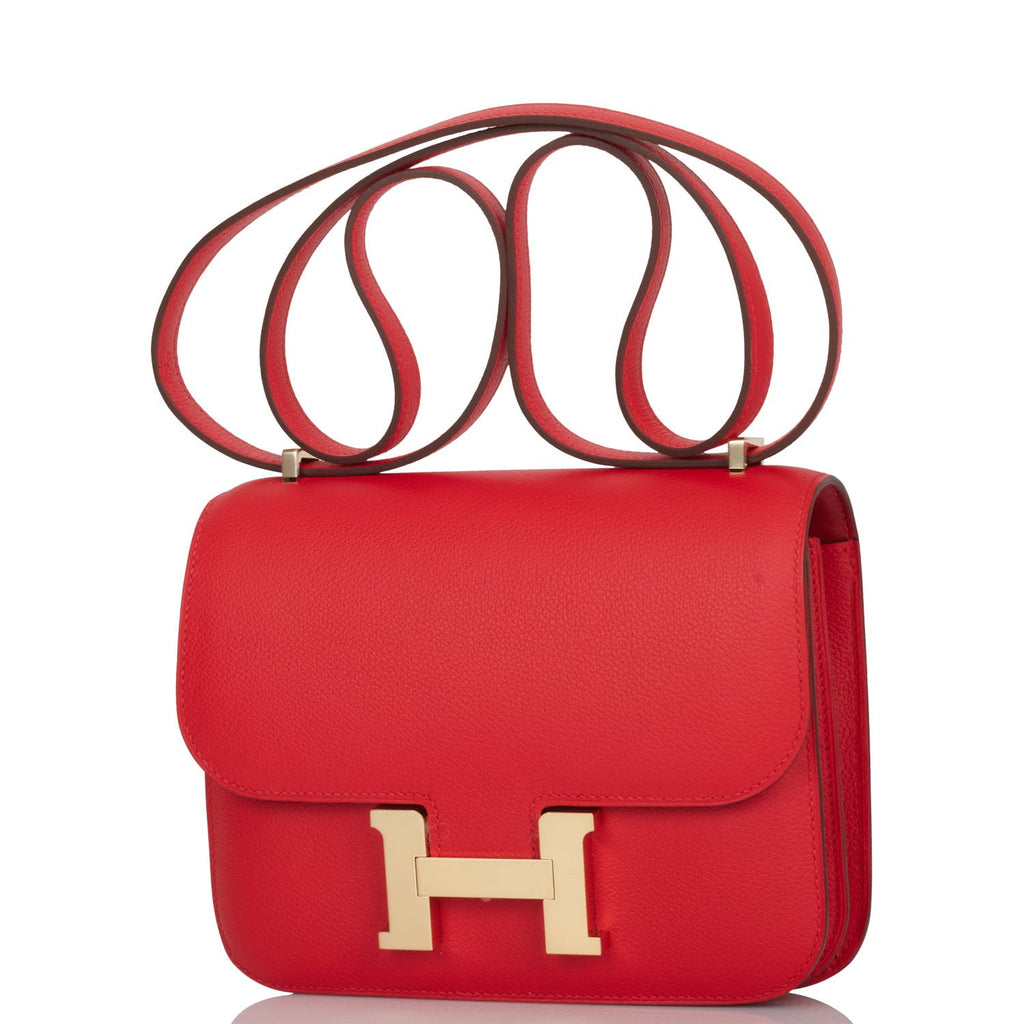 HERMES Evercolor Constance 18 Rouge H 381446