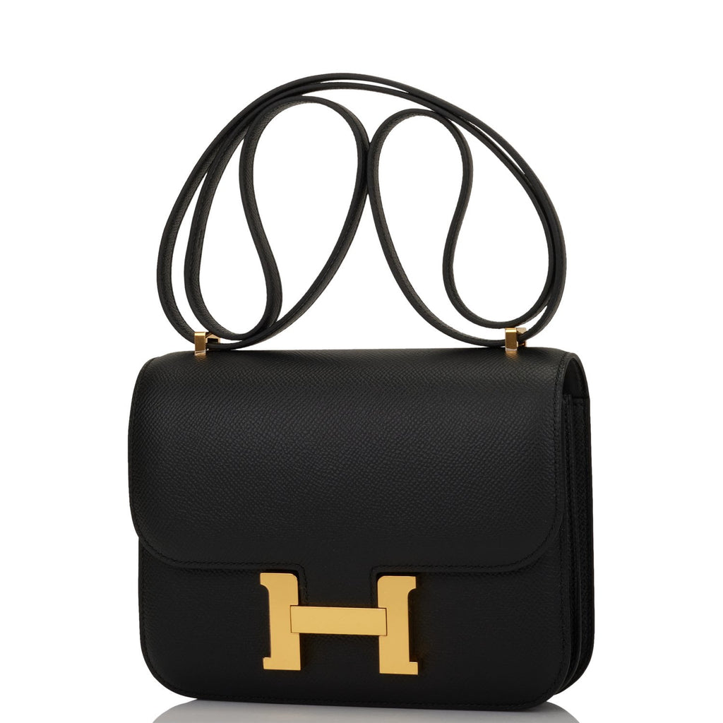 Constance leather handbag Hermès Black in Leather - 35360142