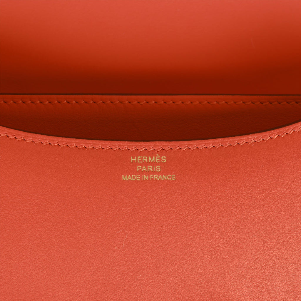Hermès Constance Mini 18 Orange Swift Bag PHW