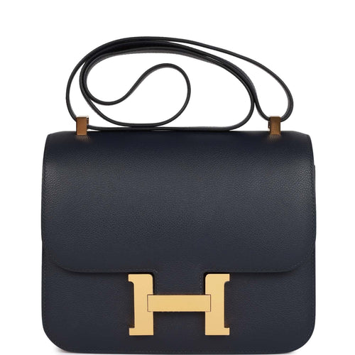Hermes Constance 24 Bleu Nuit Evercolor Gold Hardware