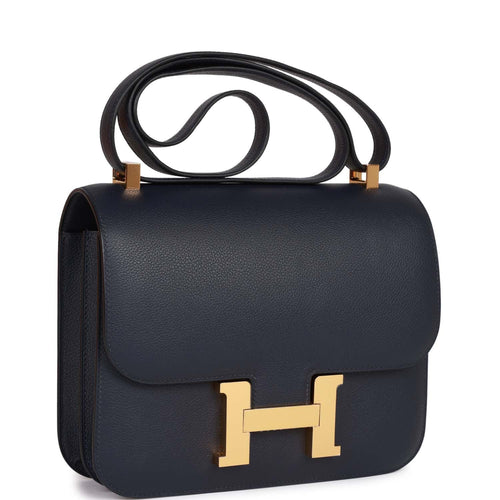 Hermes Constance 24 Bleu Nuit Evercolor Gold Hardware