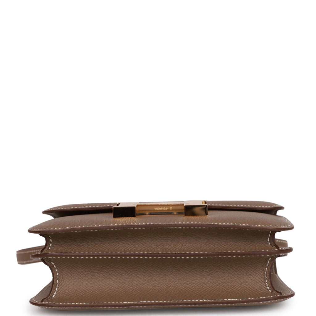 Hermès Constance 18 In Etain Epsom Leather With Gold Hardware