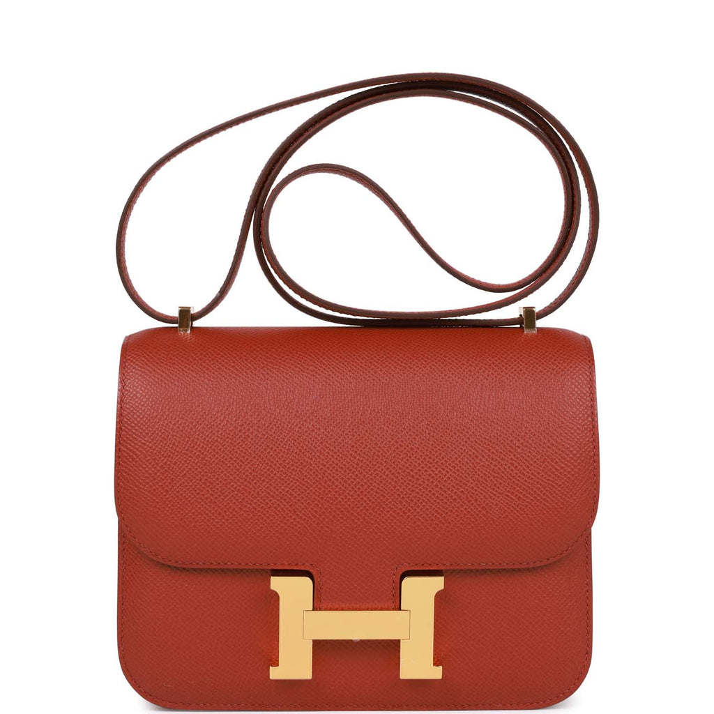 Hermes Constance 1-18 Rouge Venitien Epsom Gold Hardware – Madison Avenue  Couture