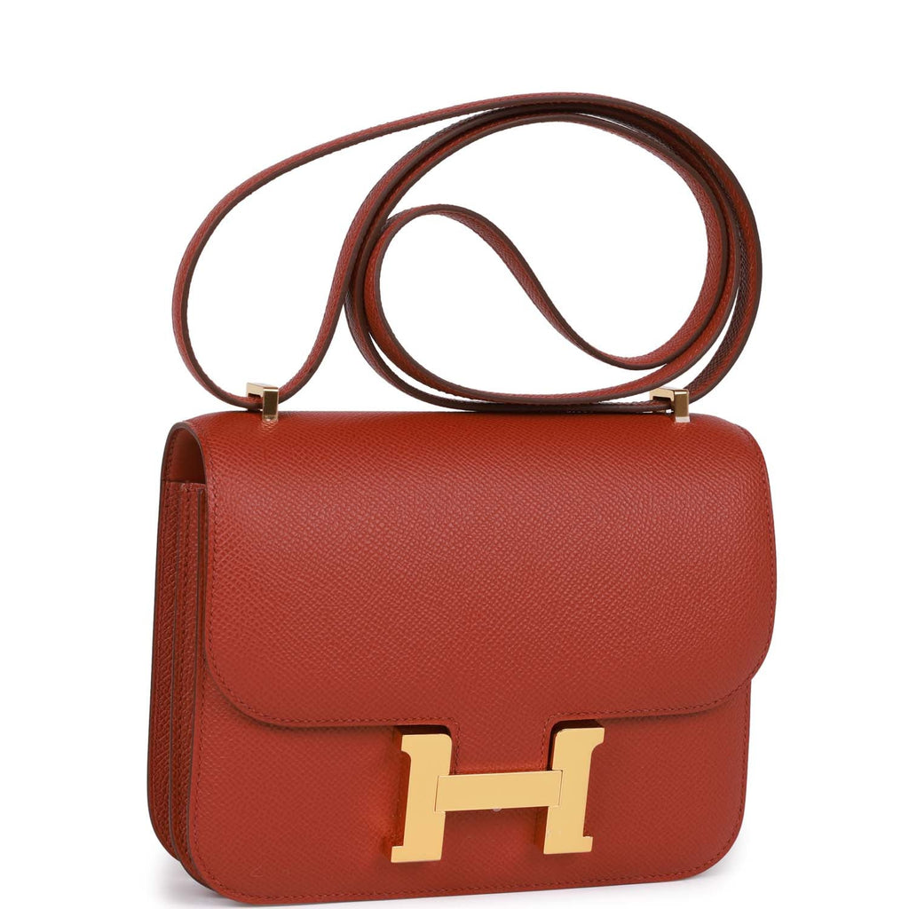 Hermès Constance 18 Rouge de Coeur/Rouge Vif Verso Evercolor Gold Hard —  The French Hunter