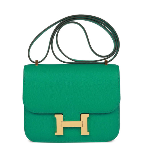 Hermes Constance 18 Vert Jade Epsom Gold Hardware