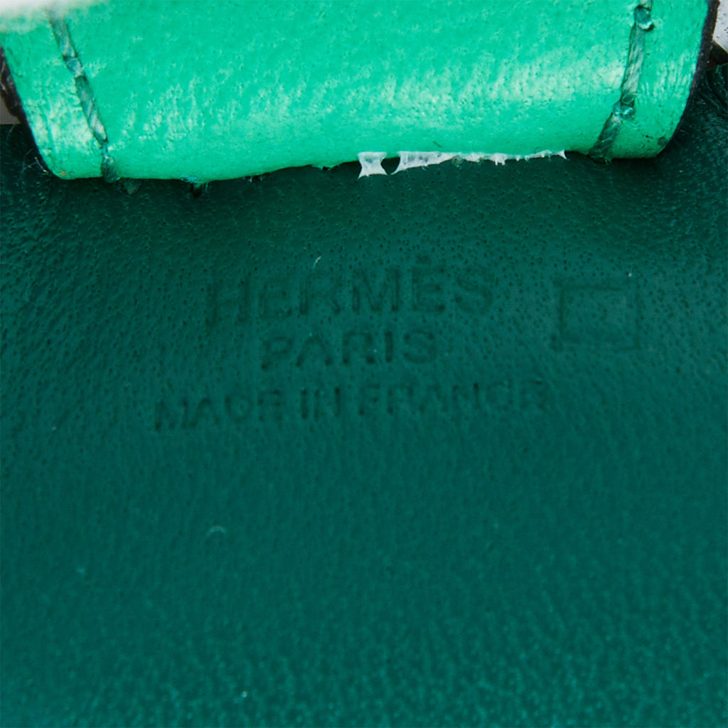 Hermes Paris Rodeo Charm blue brume/sesame/green w/Box