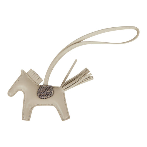 Hermes Craie and Ombre Lizard Horse Rodeo Touch Bag Charm PM