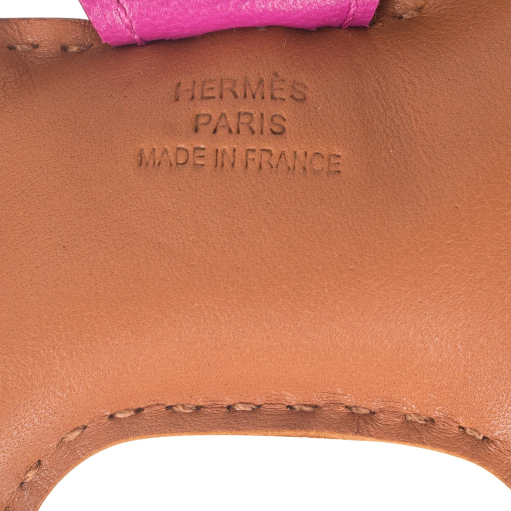 Hermes Sesame/Rouge Grenat/Rose Pourpre Grigri Horse Rodeo Bag Charm PM Brown Madison Avenue Couture