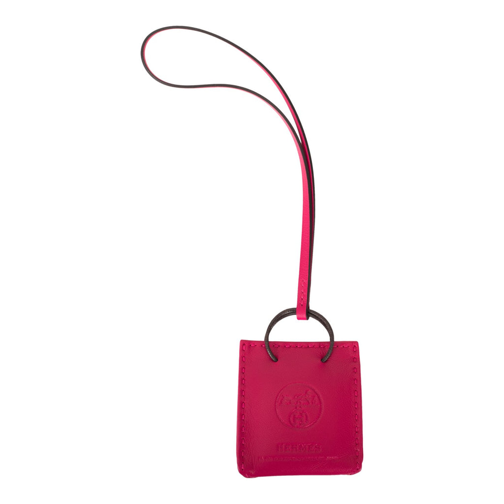 Hermes Rose Orange Bag Charm