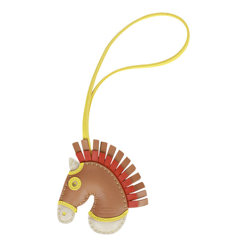 Hermes Chai/Craie/Lime GeeGee Camail Bag Charm PM