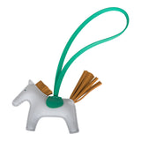Hermes Bleu Brume/Sesame/Menthe Grigri Horse Rodeo Bag Charm PM