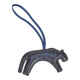 Hermes RooRoo Tiger Bag Charm Black/Bleu de Malte