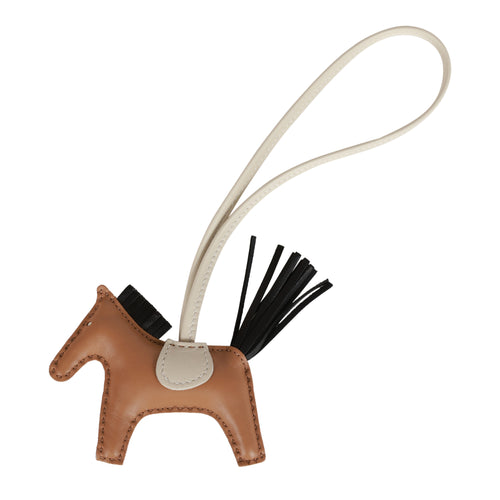 Hermes Chai/Black/Craie Grigri Horse Rodeo Bag Charm PM