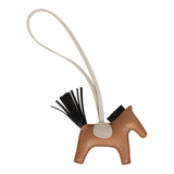 Hermes Chai/Black/Craie Grigri Horse Rodeo Bag Charm PM
