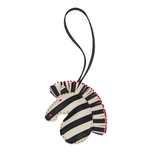 Hermes Black/Craie/Rose Mexico GeeGee Savannah Bag Charm PM