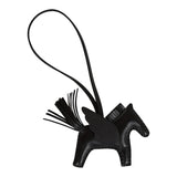 Hermes SO Black Pegasus Horse Rodeo Bag Charm PM