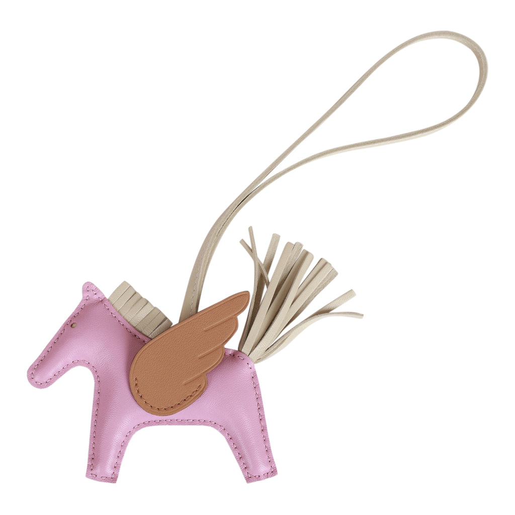 Hermes Rodeo PM Bag Charm In Mauve Sylvestre, Chai & Craie – Found