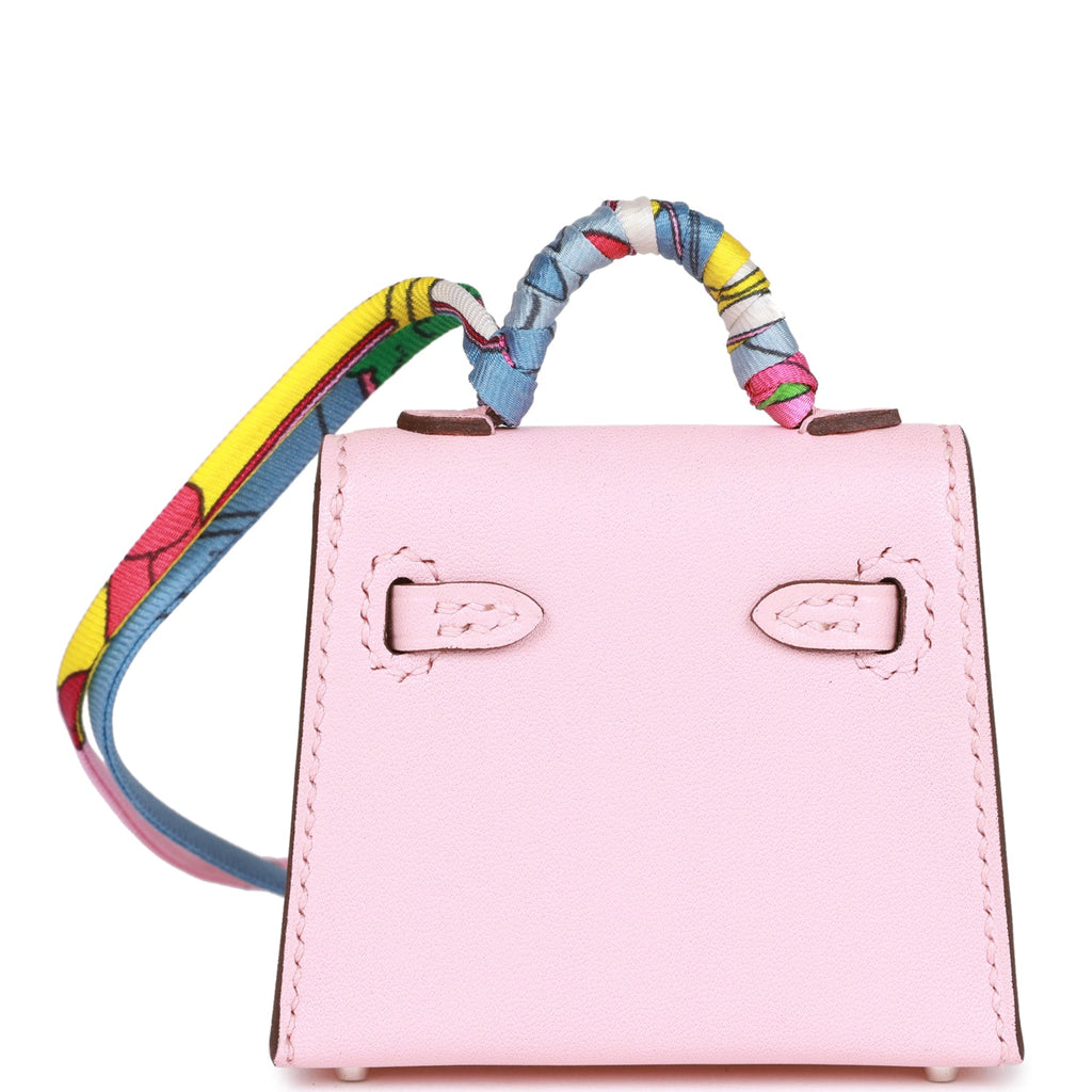 Hermès Kelly Doll Bag Charm Tadelakt Sanguine / Rose Sakura / Sesame / Nata