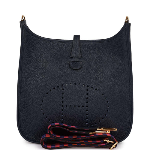 Hermes Evelyne III PM Bleu Nuit Clemence Gold Hardware