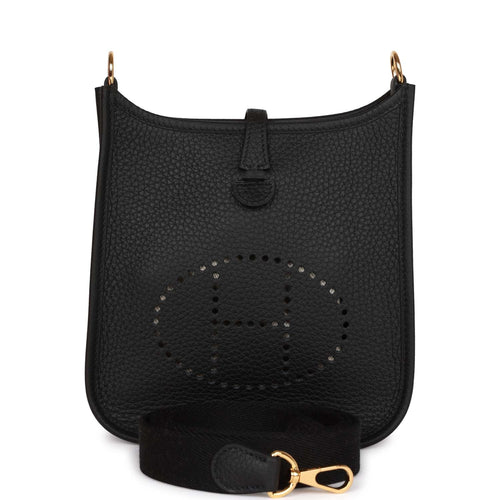 Hermes Evelyne TPM Black Clemence Gold Hardware