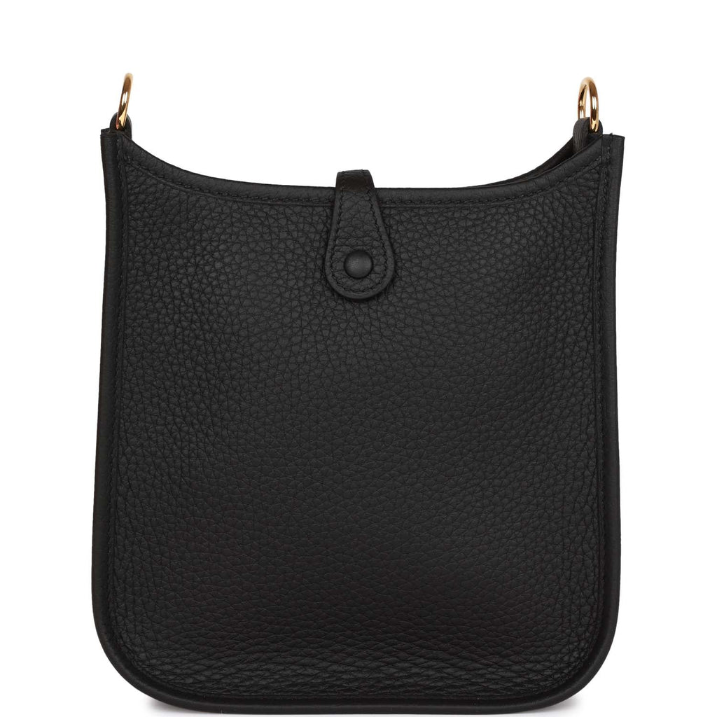 Hermes Mini Evelyne TPM Bag Black Clemence Leather with Gold Hardware –  Mightychic
