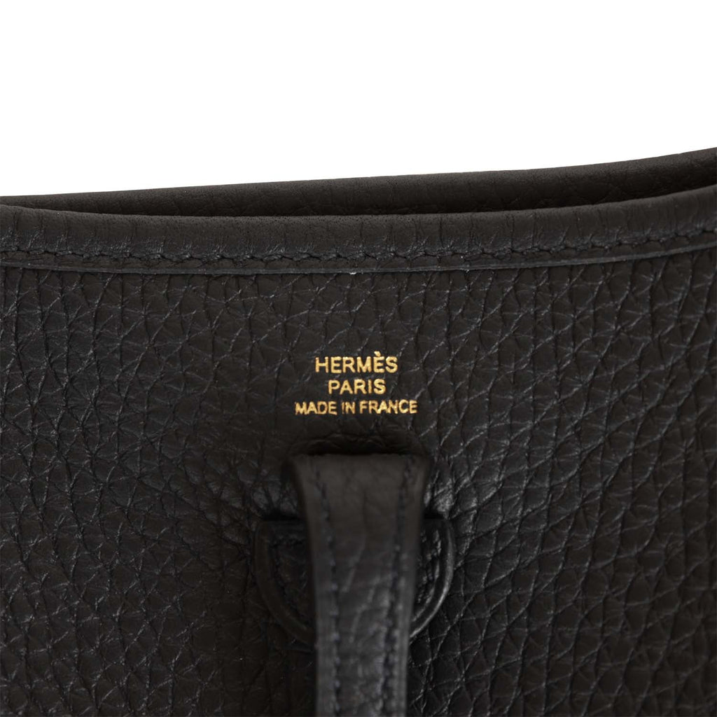 Hermès 2022 Black Clemence Evelyne TPM Gold Hardware at 1stDibs  hermes  evelyne tpm price 2022, hermes evelyne pm price 2022, hermes evelyne bag price  2022