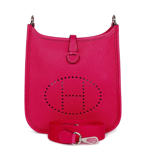Hermes Evelyne TPM Rose Mexico Clemence Palladium Hardware