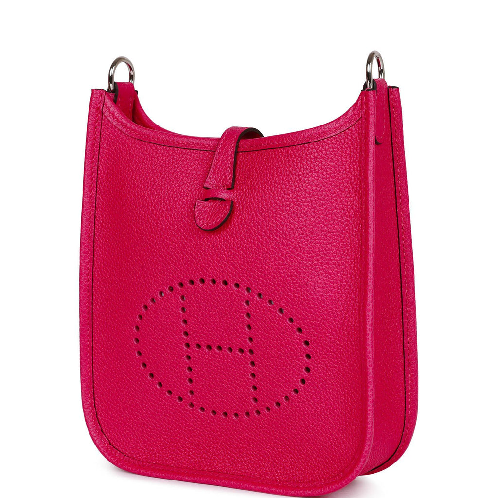 Hermes Evelyne TPM Rose Mexico Clemence Palladium Hardware