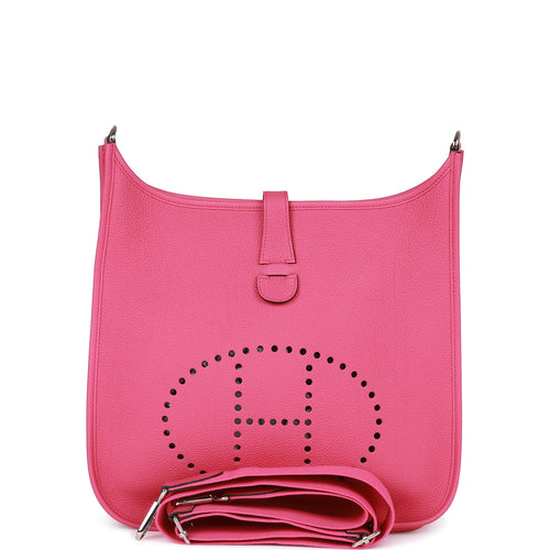 Hermes Evelyne III GM Rose Shocking Clemence Palladium Hardware