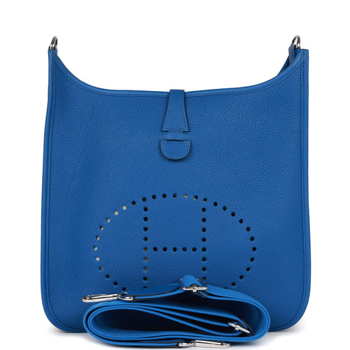 Hermes Evelyne III PM Bleu France Clemence Palladium Hardware